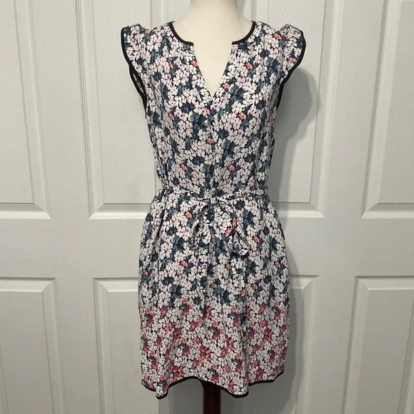 LOFT Floral Tie Front Dress - Picture 7 of 10